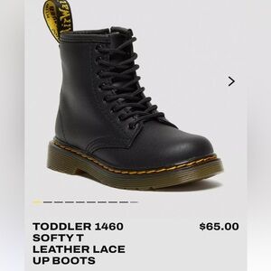 Dr. Martens Toddler Black Leather Boots